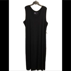 Serena Williams SZ 2X Black Maxi Dress Pullover